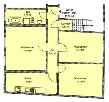 Grundriss der Unterkunft Ferienwohnung Wildfang