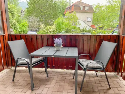 Ein Balkon oder eine Terrasse in der Unterkunft Appartement am Mythenweg