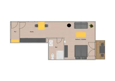 Grundriss der Unterkunft Appartement am Mythenweg