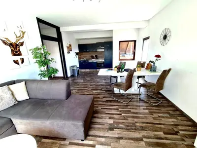 Ein Sitzbereich in der Unterkunft Ferien-Füchse Braunlage
