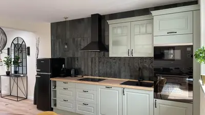 Küche/Küchenzeile in der Unterkunft Malis-Ferienhaus