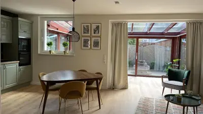 Ein Sitzbereich in der Unterkunft Malis-Ferienhaus