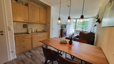 Küche/Küchenzeile in der Unterkunft Ferienwohnung Auenglück Hahnenklee Harz