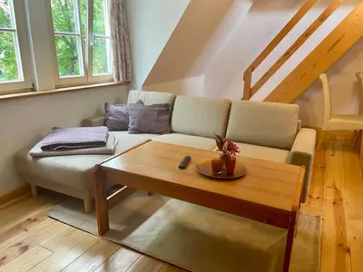 Ein Sitzbereich in der Unterkunft Kaiserstube