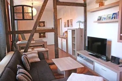 TV/Unterhaltungsangebot in der Unterkunft Ferienwohnung Midgard im Sagenharz - Family-Apartment, 2 SZ & WLAN