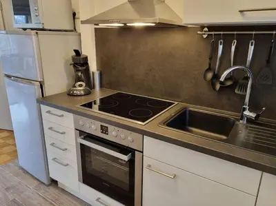 Küche/Küchenzeile in der Unterkunft Ferienwohnung Traumhaft