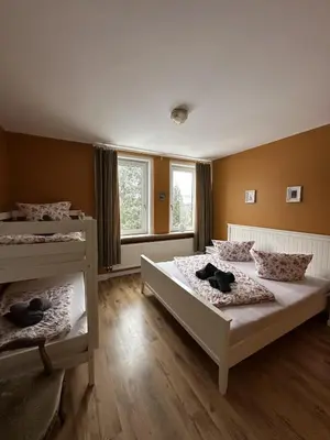 Ein Bett oder Betten in einem Zimmer der Unterkunft Unser Märchenhaus