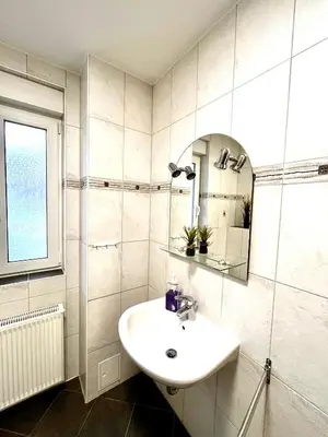 Ein Badezimmer in der Unterkunft Ferienwohnung Waldliebe