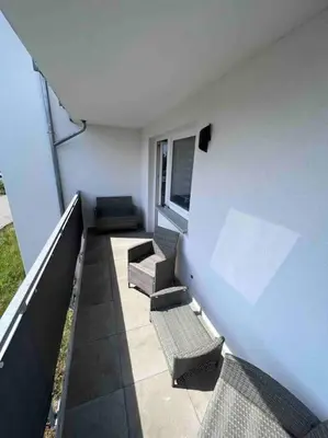 Ein Sitzbereich in der Unterkunft Wohnung Julie