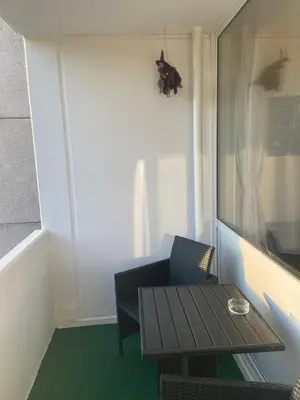 Ein Sitzbereich in der Unterkunft Ferienwohnung Franzi