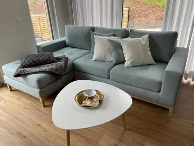 Ein Sitzbereich in der Unterkunft Ferienhaus Werna