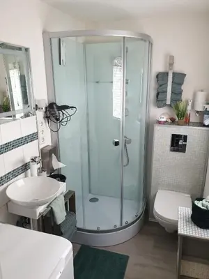 Ein Badezimmer in der Unterkunft Ferienhaus kleine Remise