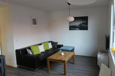 Ein Sitzbereich in der Unterkunft Ferienwohnung Inga