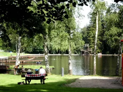 Blick auf einen Fluss in der Nähe der Ferienwohnung