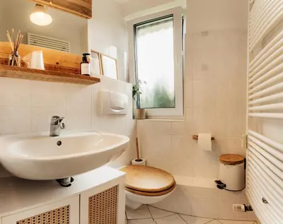 Ein Badezimmer in der Unterkunft happyhome mitten im HARZ - direkte Wanderwege - Bachplätschern - Küche - Kinderfreundlich - Paare und Freunde