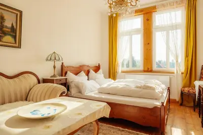 Ein Bett oder Betten in einem Zimmer der Unterkunft Unik Villa- Luxus FeWo im Oberharz