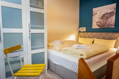 Ein Bett oder Betten in einem Zimmer der Unterkunft Hans im Harz