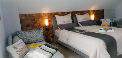 Ein Bett oder Betten in einem Zimmer der Unterkunft Premium-Plus-Ferienhaus Skadi I