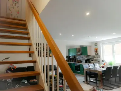 Ein Sitzbereich in der Unterkunft Premium-Plus-Ferienhaus Skadi I