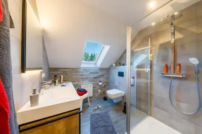 Ein Badezimmer in der Unterkunft Premium-Plus-Ferienhaus Skadi II