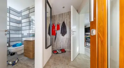 Ein Badezimmer in der Unterkunft Premium-Plus-Ferienhaus Skadi II