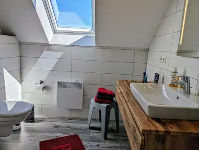 Ein Badezimmer in der Unterkunft Premiumferienhaus Mara