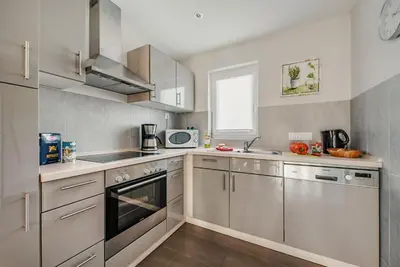 Küche/Küchenzeile in der Unterkunft Ferienhaus Arisa I