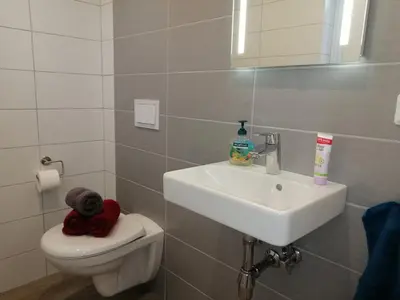 Ein Badezimmer in der Unterkunft Ferienhaus Helene