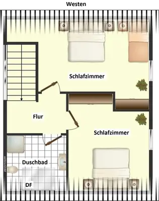 Grundriss der Unterkunft Ferienhaus Helene