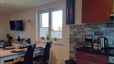 Küche/Küchenzeile in der Unterkunft Ferienhaus Kari