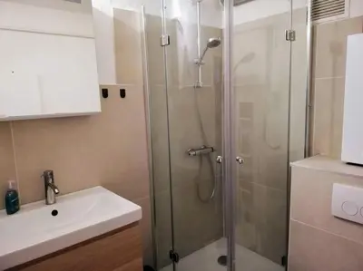 Ein Badezimmer in der Unterkunft Ferienwohnung Villa Radau