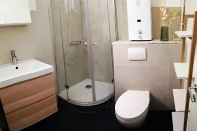 Ein Badezimmer in der Unterkunft Ferienwohnung Villa Radau