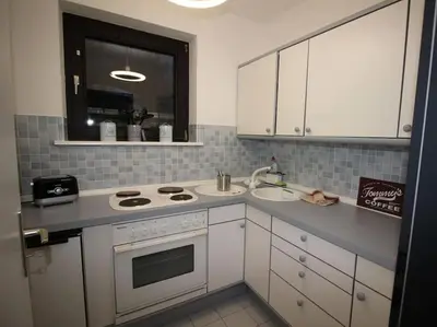 Küche/Küchenzeile in der Unterkunft 1 Raum-Ferienwohnung am Rosenberg