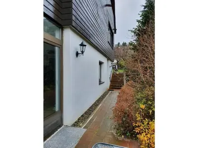 Ein Garten an der Unterkunft 1 Raum-Ferienwohnung am Rosenberg