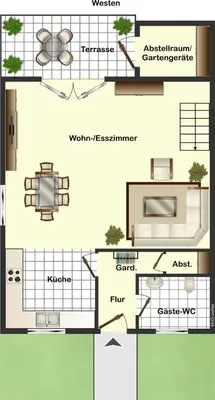 Grundriss der Unterkunft Ferienhaus Asgard