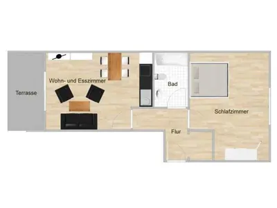 Grundriss der Unterkunft Ferienwohnung am Wurmberg 3