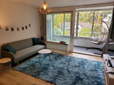 Ein Sitzbereich in der Unterkunft Ferienwohnung HarzHome