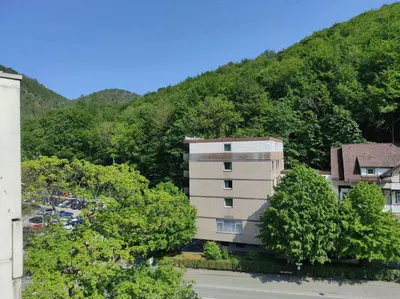Ein allgemeiner Bergblick oder ein Berglick von der Ferienwohnung aus