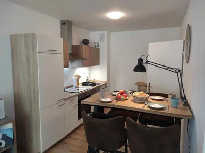 Küche/Küchenzeile in der Unterkunft Ferienwohnung HarzHome