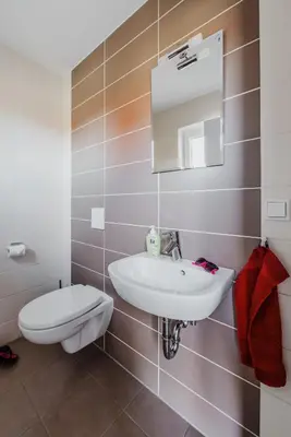 Ein Badezimmer in der Unterkunft Ferienhaus Hödur