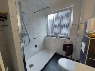 Ein Badezimmer in der Unterkunft Ferienwohnung Schloepe god