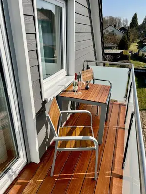 Ein Balkon oder eine Terrasse in der Unterkunft Haus-Holiday Walkenried/ Harz -Fewo 2-