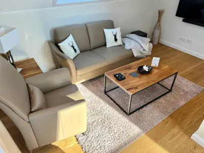 Ein Sitzbereich in der Unterkunft Haus-Holiday Walkenried/ Harz -Fewo 2-