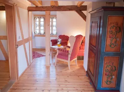 Ein Sitzbereich in der Unterkunft Das Ferienhaus Wernigerode - direkt 