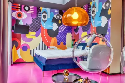 Ein Sitzbereich in der Unterkunft Wohnung mit Pool Little King, Little Dagobert