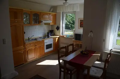 Küche/Küchenzeile in der Unterkunft Ferienwohnung Sonnenblume