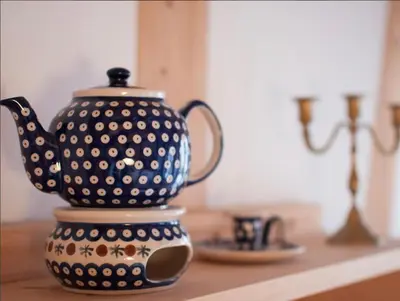 Kaffee-/Teezubehör in der Unterkunft Ferienwohnung direkt Am kleinsten Haus in Wernigerode