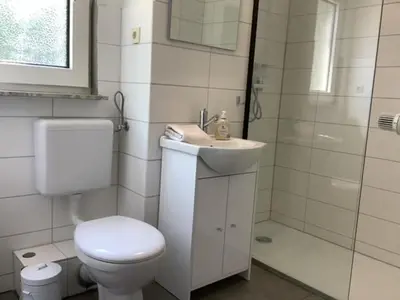 Ein Badezimmer in der Unterkunft Ferienwohnung Harzblick 4