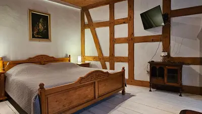Ein Bett oder Betten in einem Zimmer der Unterkunft Haus Anastasia