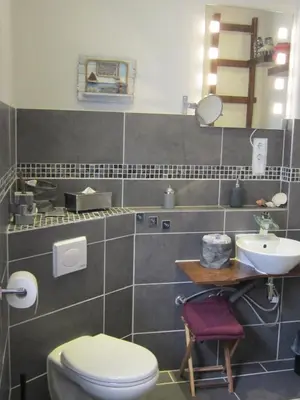 Ein Badezimmer in der Unterkunft Feha ehemaliger Stall